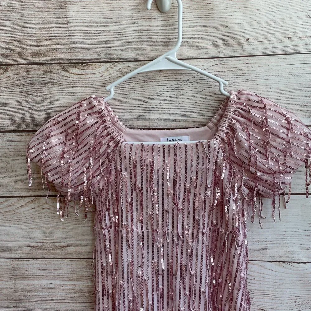 SPEECHLESS KIDS SEQUIN DRESS‎ IN PINK